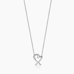 Tiffany & Co. Paloma Picasso Loving Heart Silver Pendant Necklace